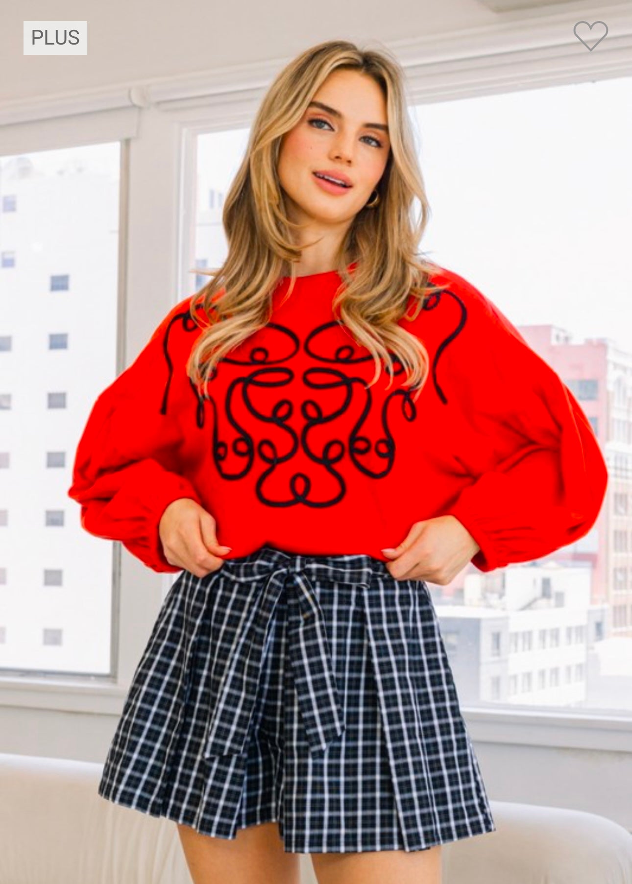 Anastacia - Red Oversized Pullover