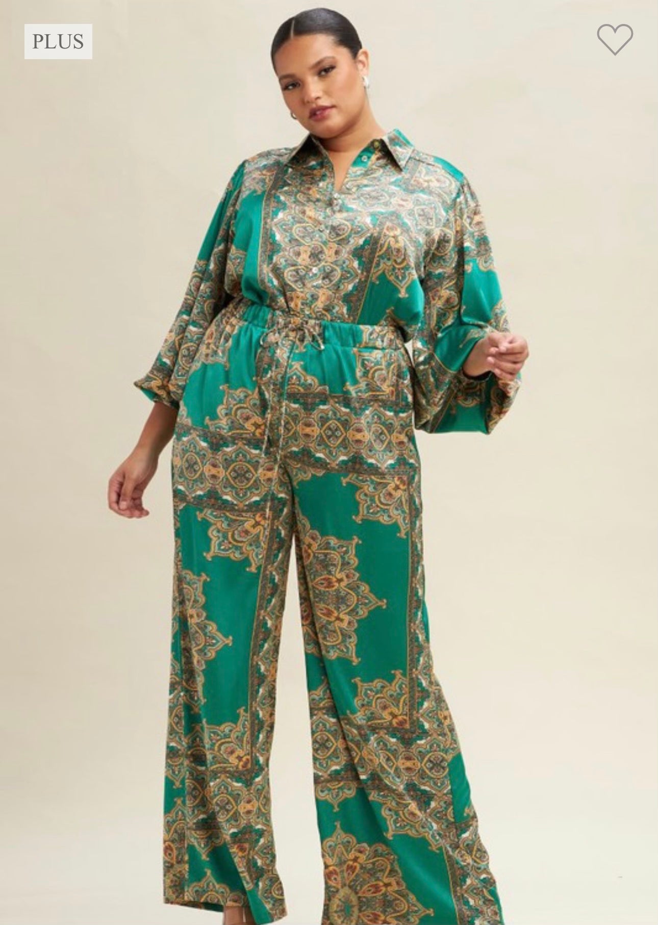 Amari - Green Paisley Printed Set