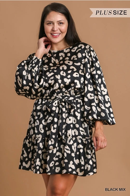 Constance - Black Satin Dress