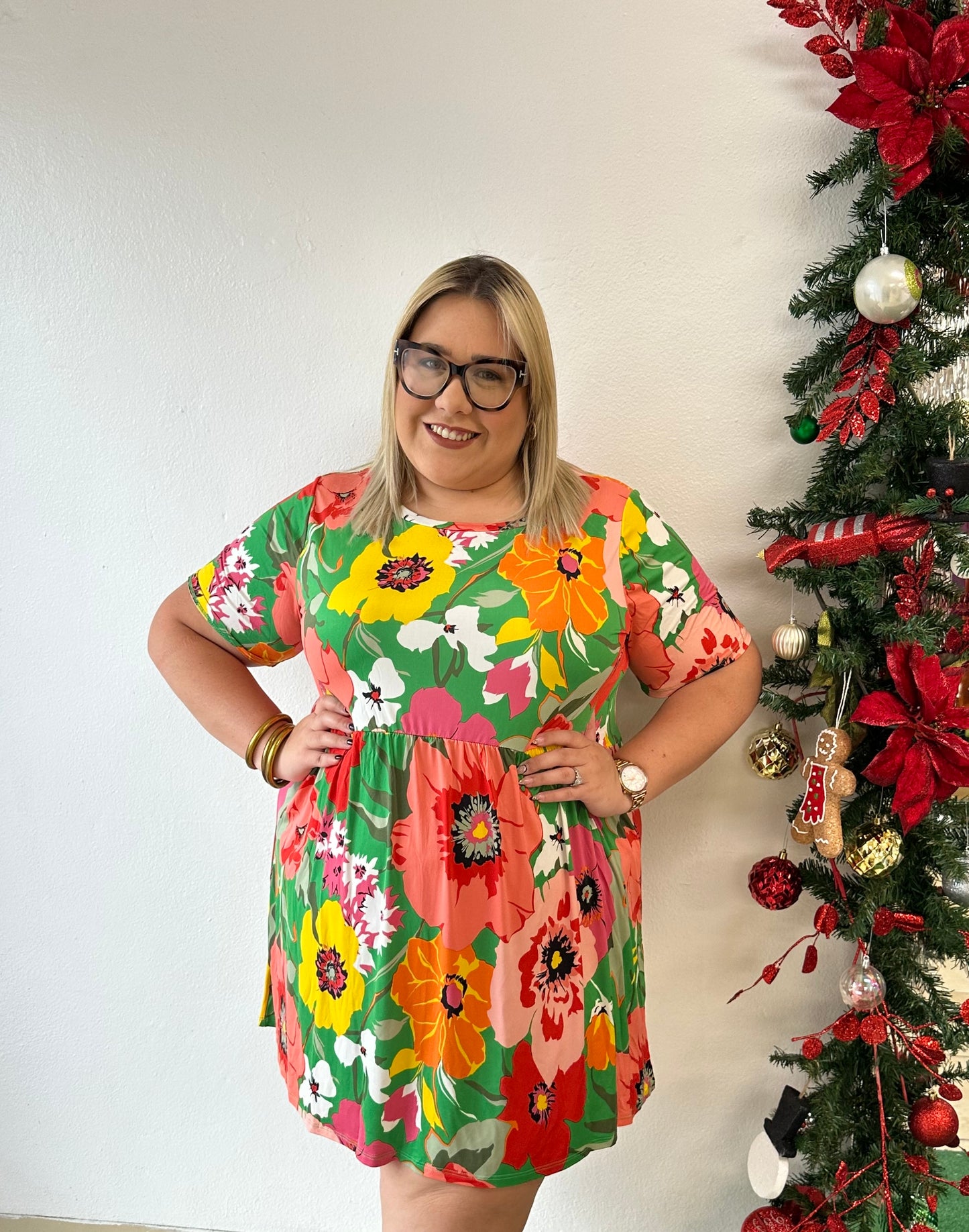 Bodhi - Green Floral Dress