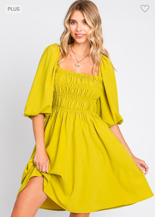 Evelina - Lime Dress