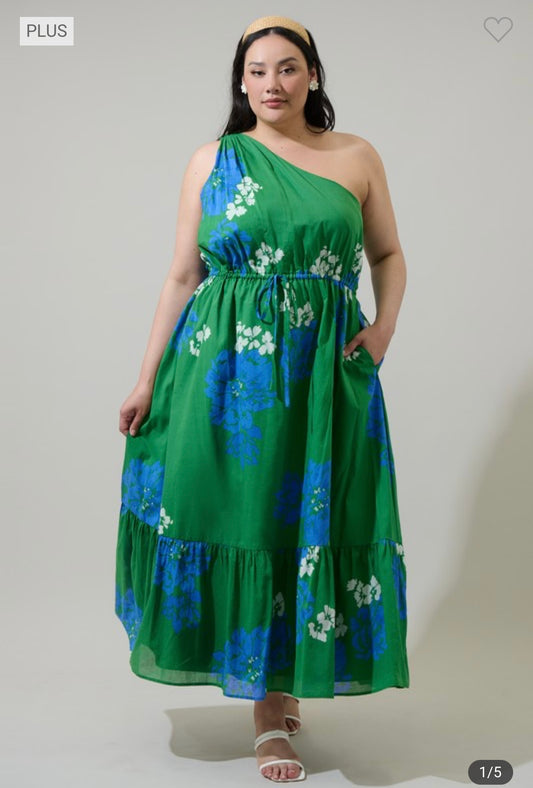 Estela - Green Midi Dress