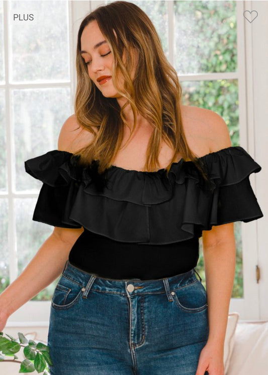 Alora - Black  Bodysuit