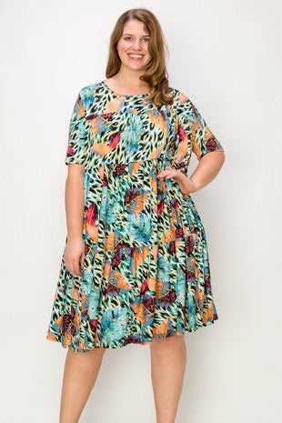 Siofra - Leopard Leaf Dress