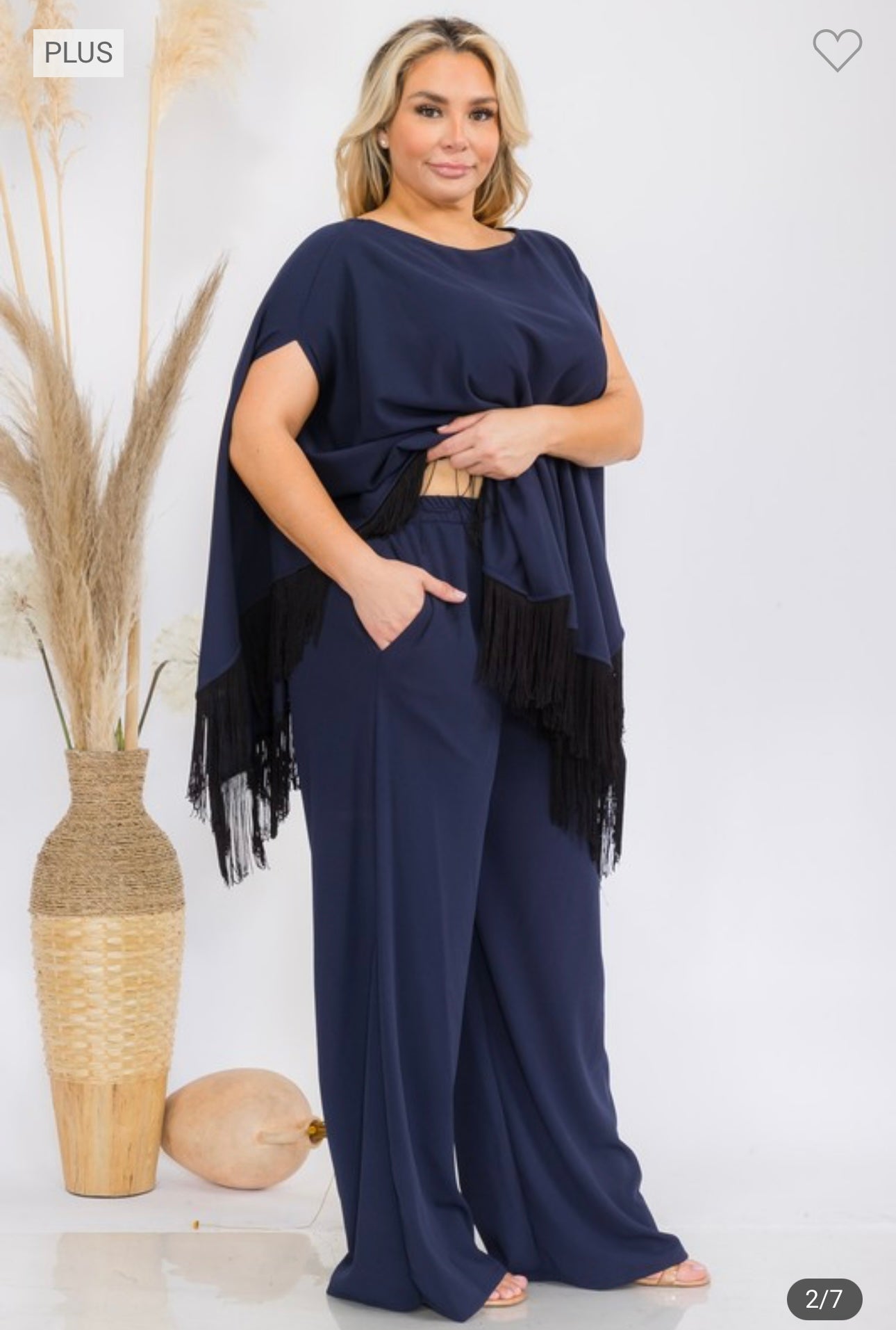 Nicola - Navy Pant Set