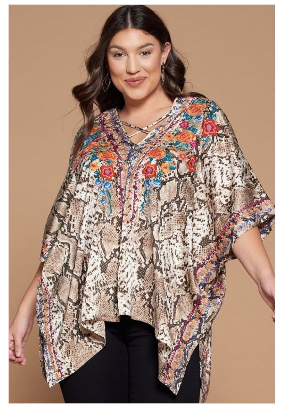 Aneira - Leopard Floral Top