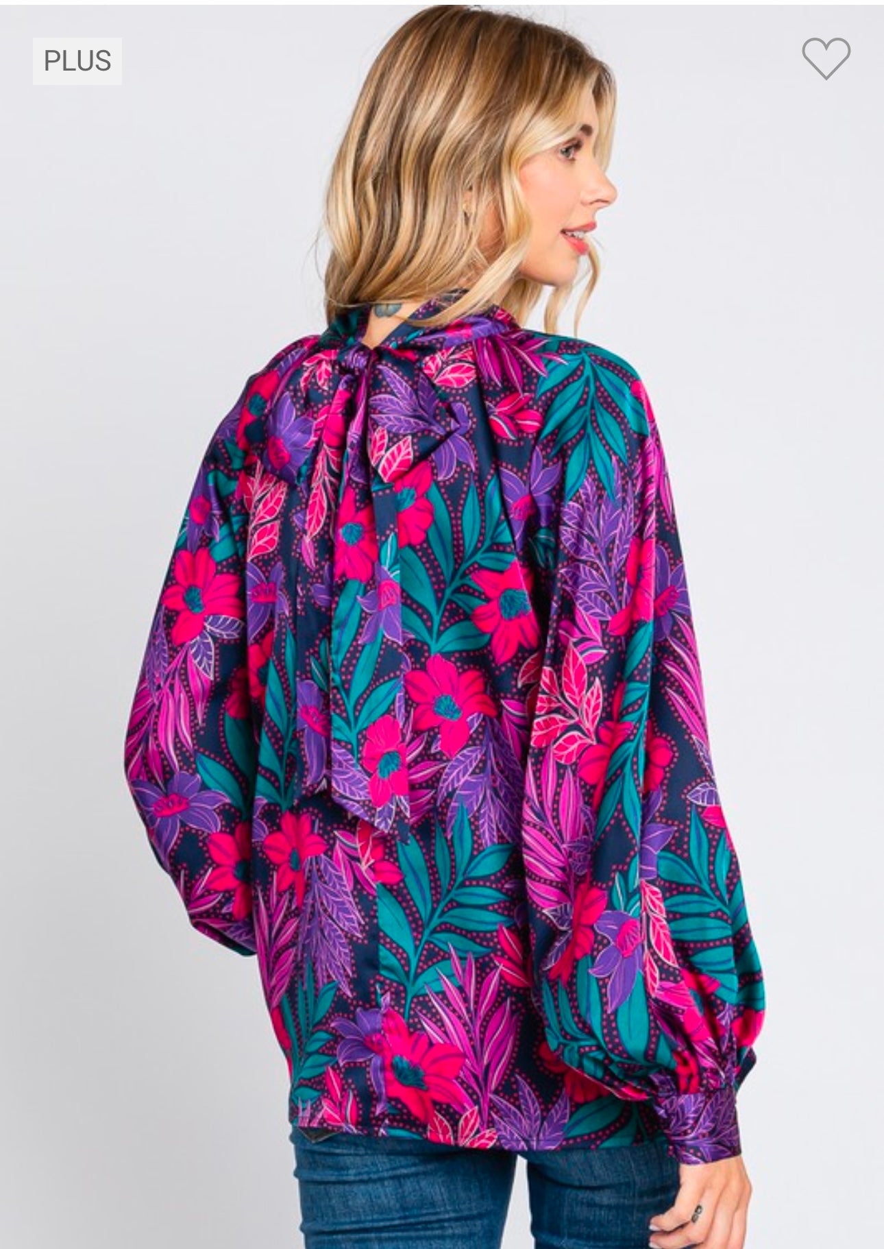 Juliet - Navy Pink Blouse