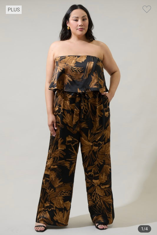 Ivelisse - Black Tan Jumpsuit