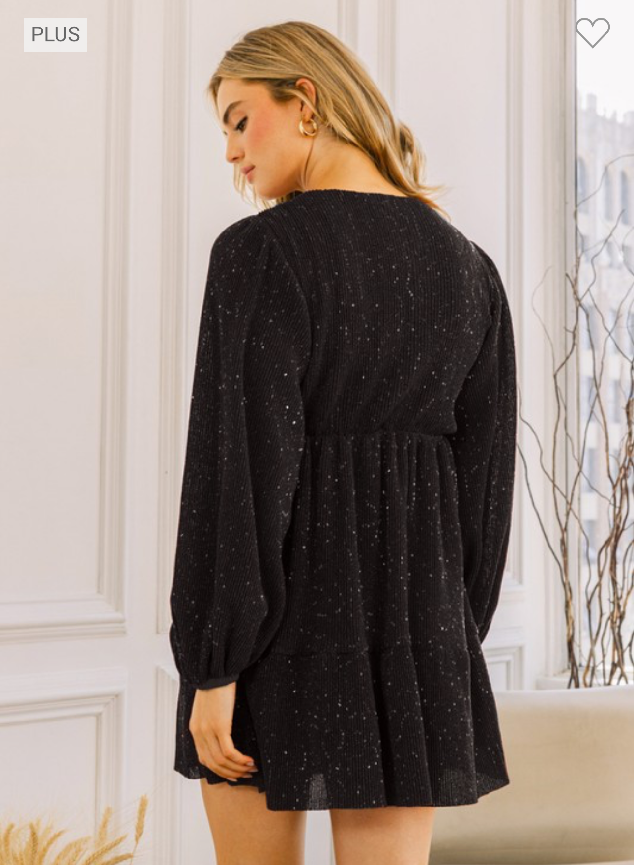 Isabella - Black Shimmer Dress