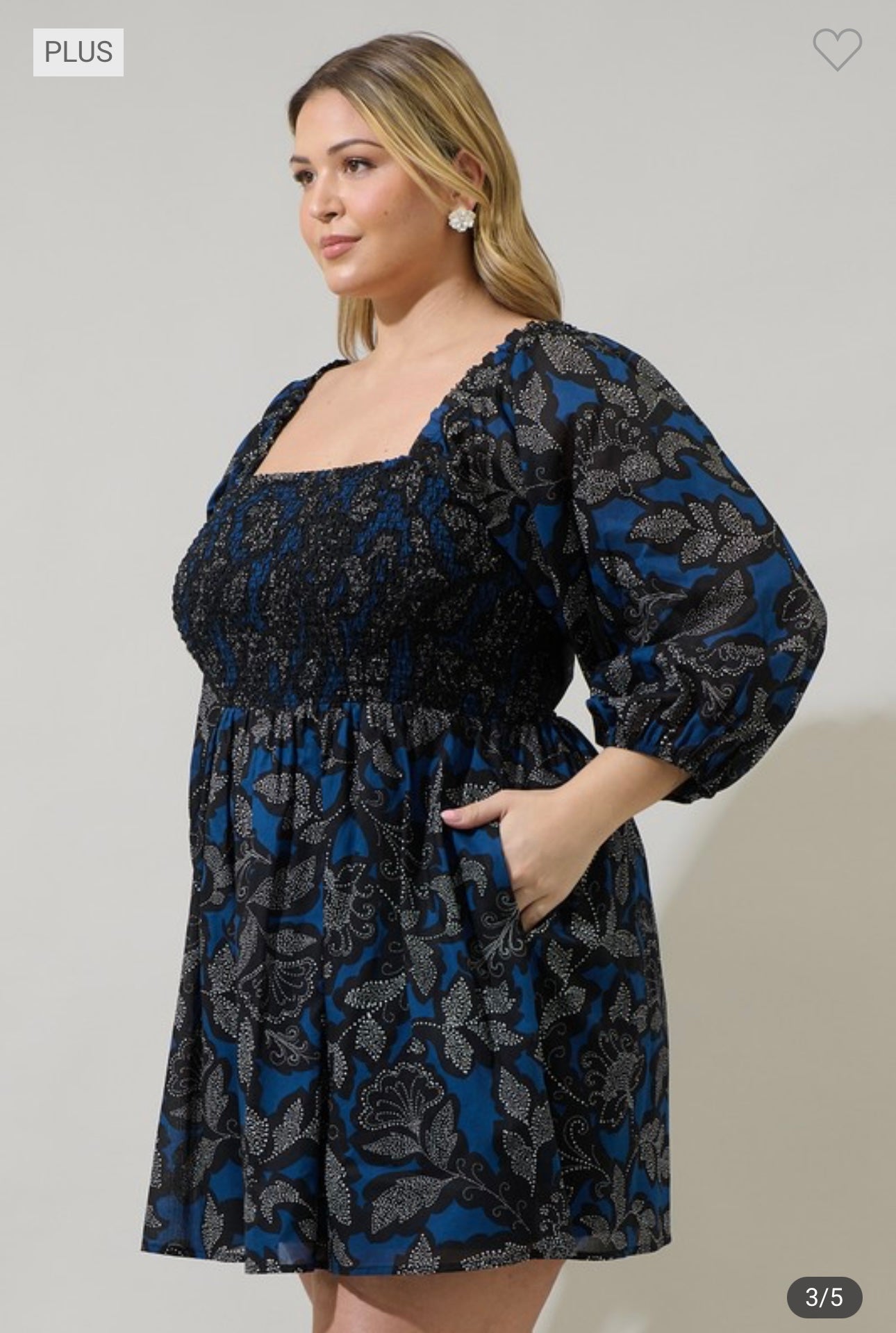 Davina - Navy Black Dress