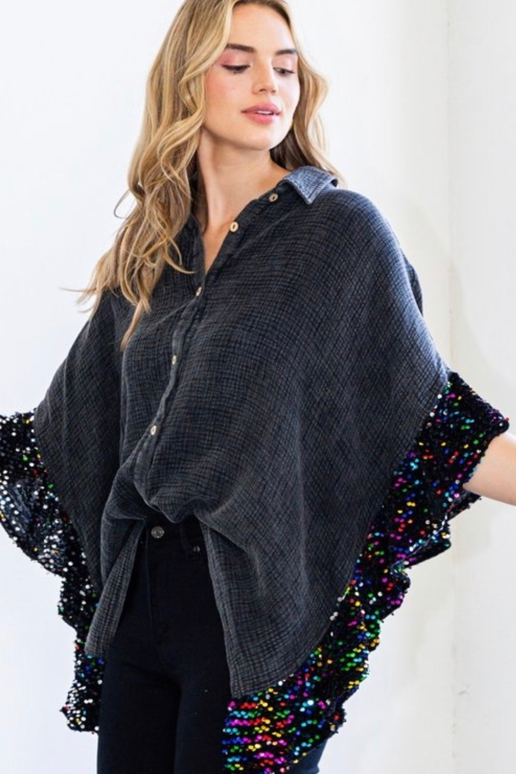 Lulee - Washed Black Blouse