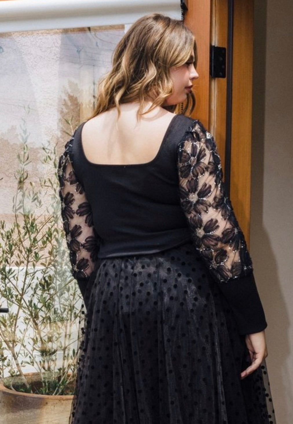 Kelilah - Black Floral Top