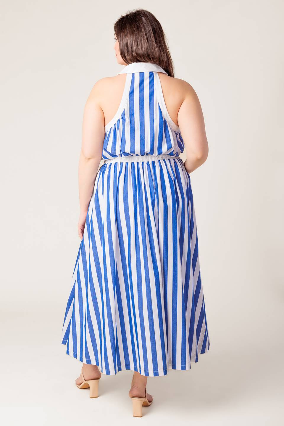 Isla -Striped Blue Dress