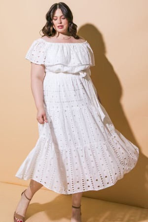 Luffy - White Midi Dress