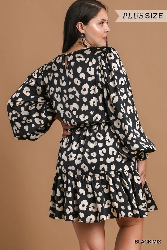 Constance - Black Satin Dress