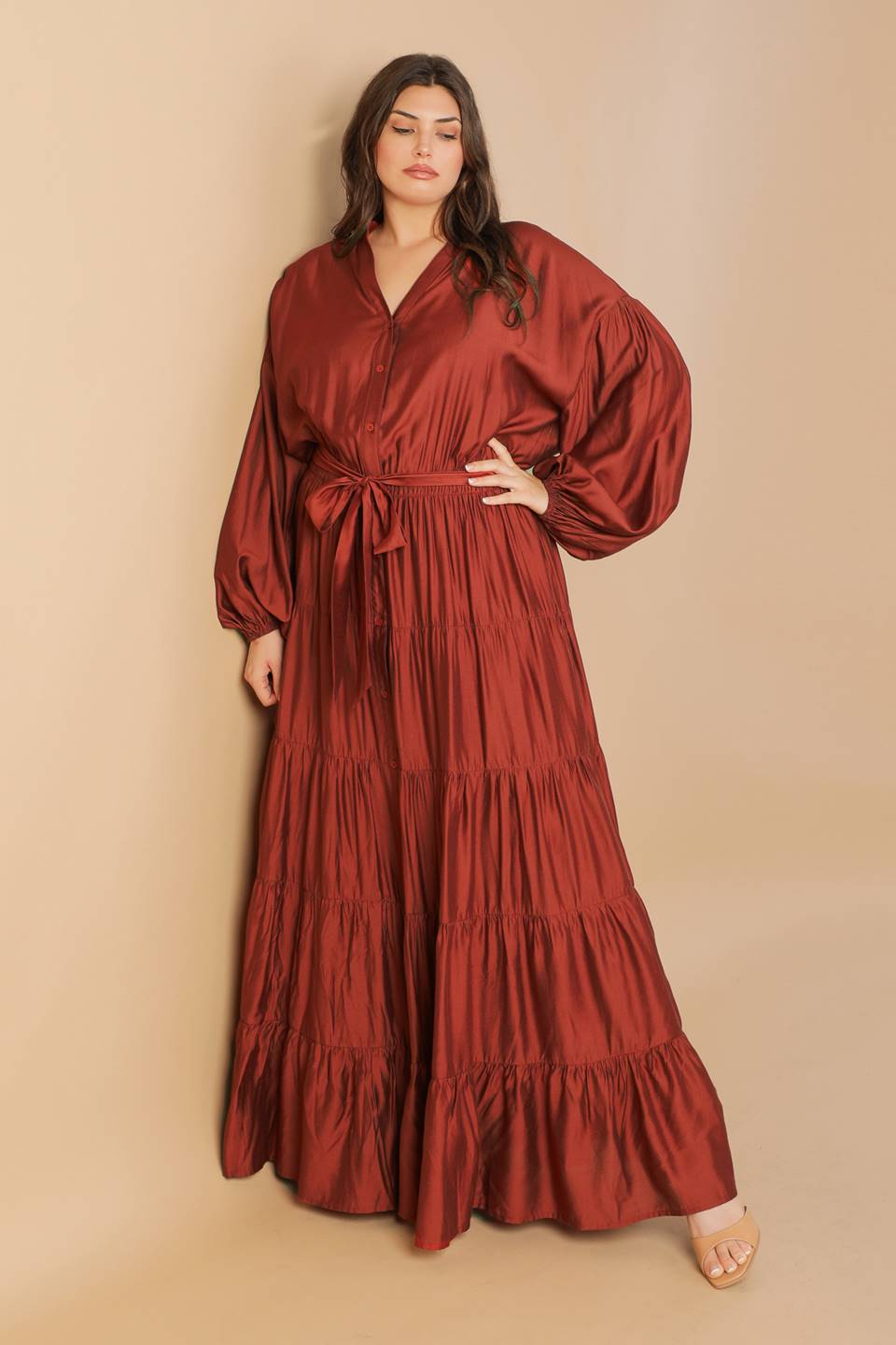 Venus - Satin Spicy Cinammon Maxi