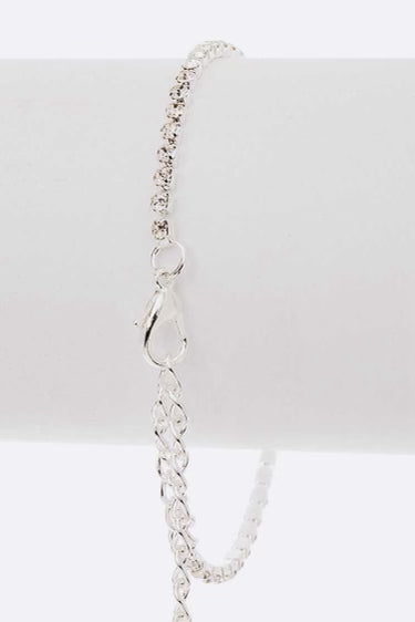 Odette -Crystal Silver Necklace, Earring and Bracelet set