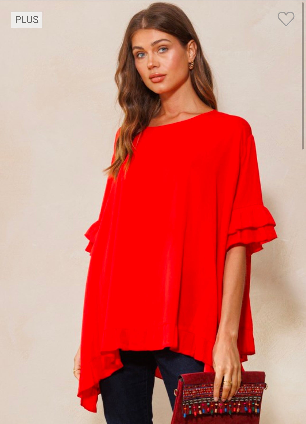 Athena - Red Tunic Top