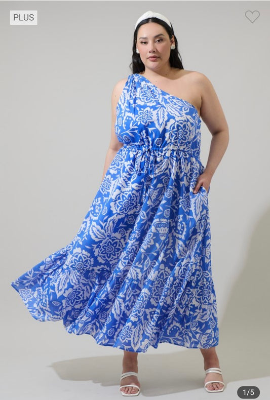 Aurora - Blue Midi Dress