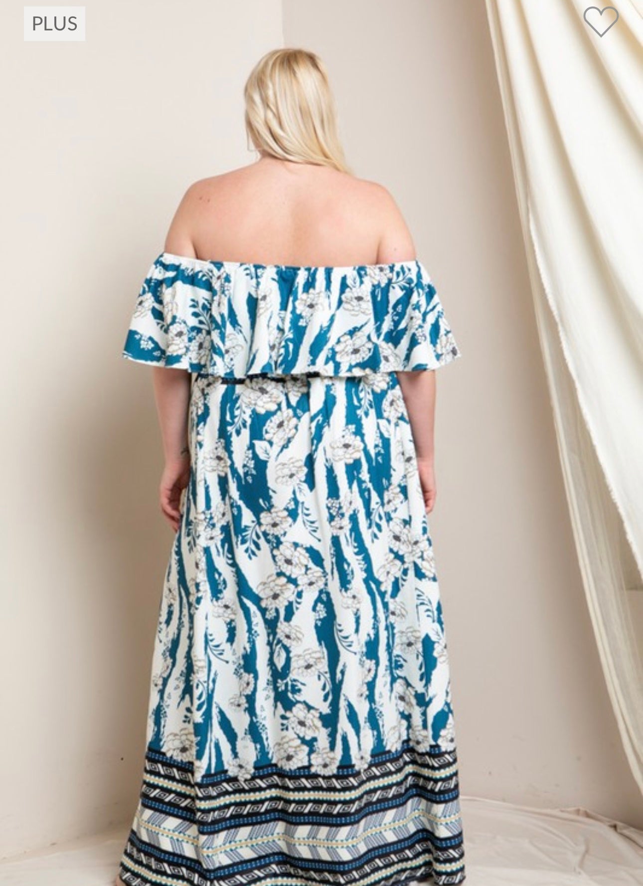 Nymeria - Teal Off Shoulder Maxi