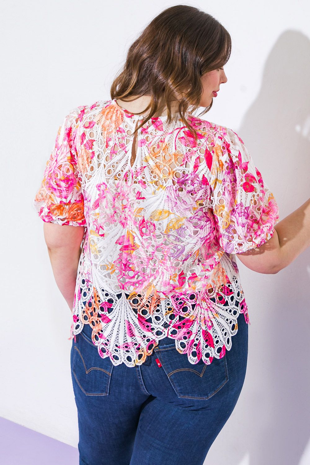 Daija - Lace Floral Blouse