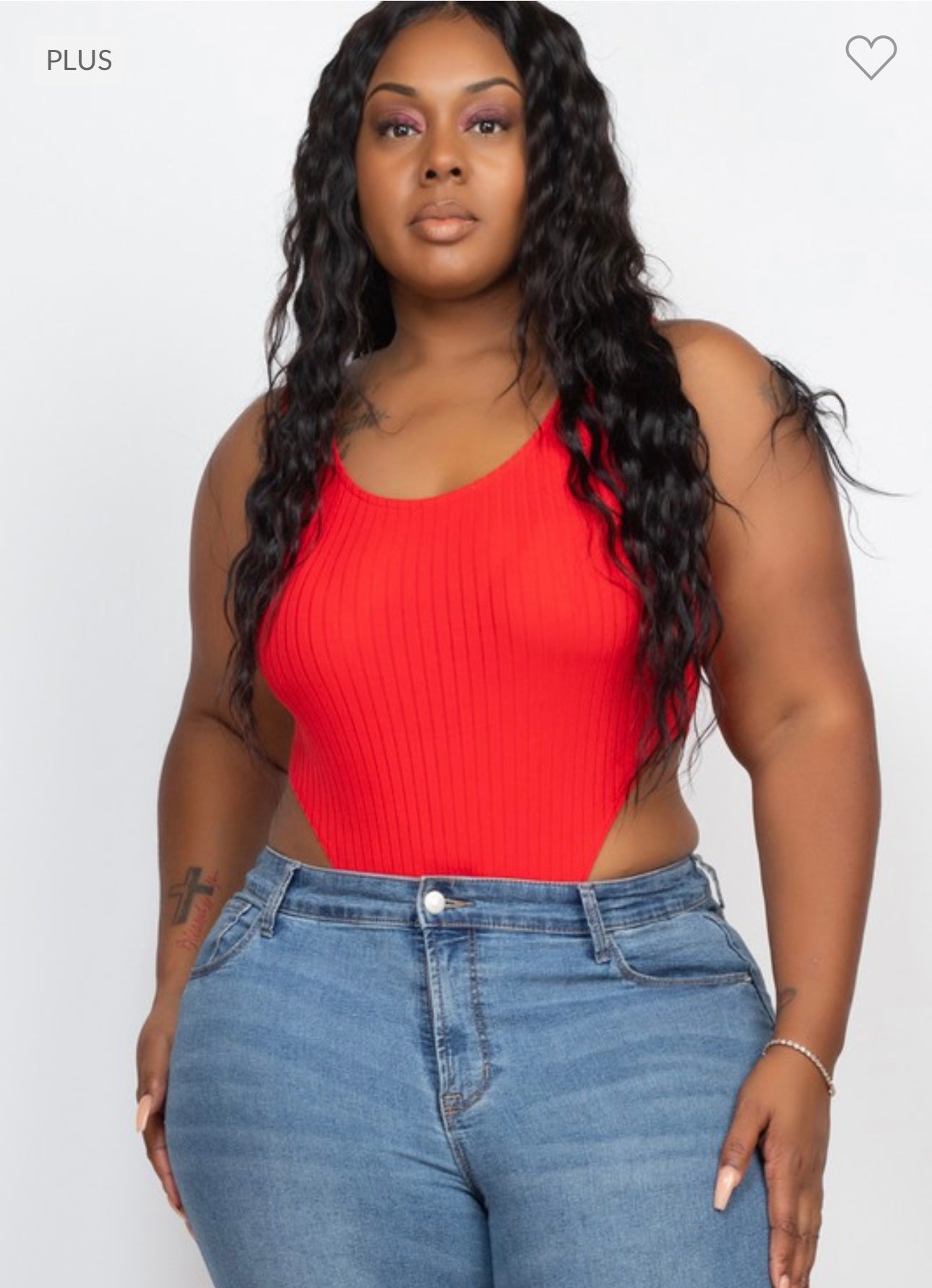 Adara - Red High Bodysuit