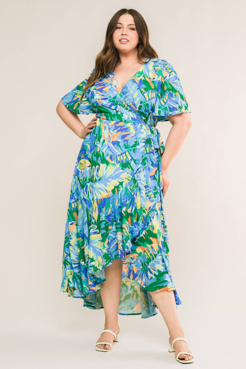 Flora - Blue Print Dress