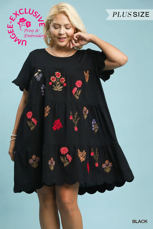 Elikai - Black Floral Dress