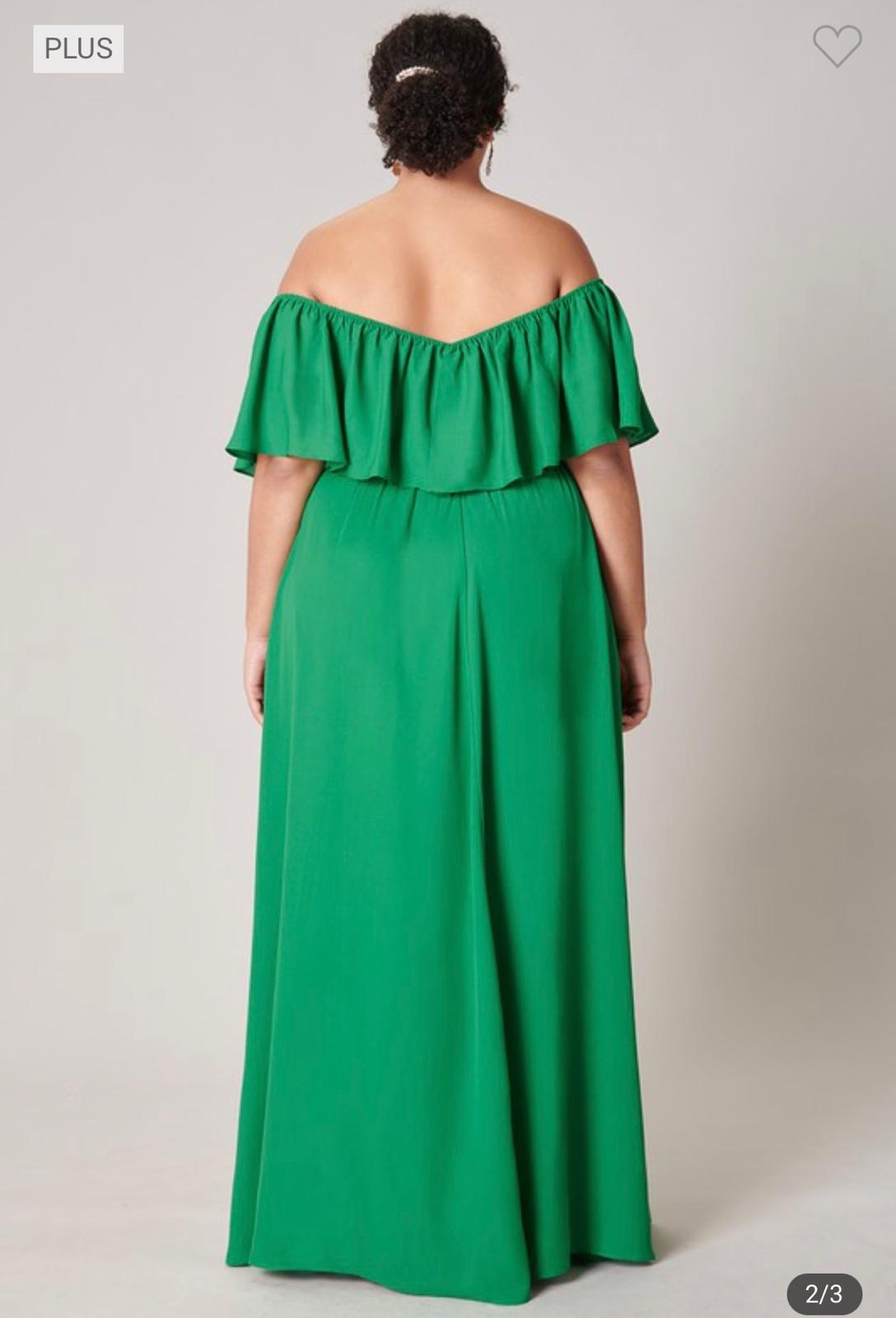 Harmonia - Green off shoulder Maxi Dress