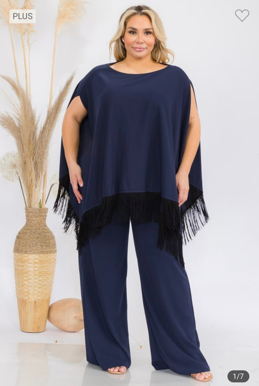 Nicola - Navy Pant Set