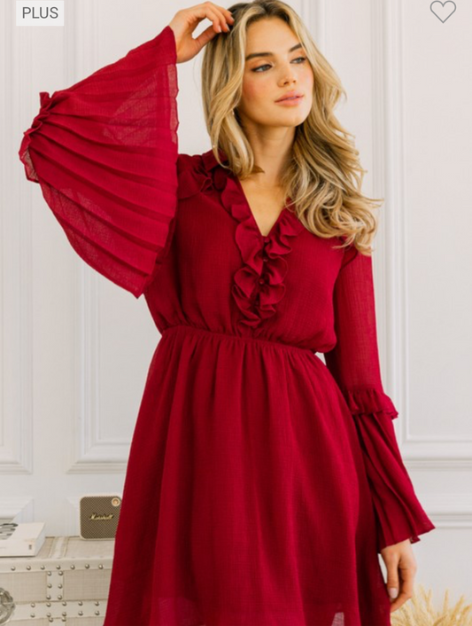 Ayslin - Burgundy Dress