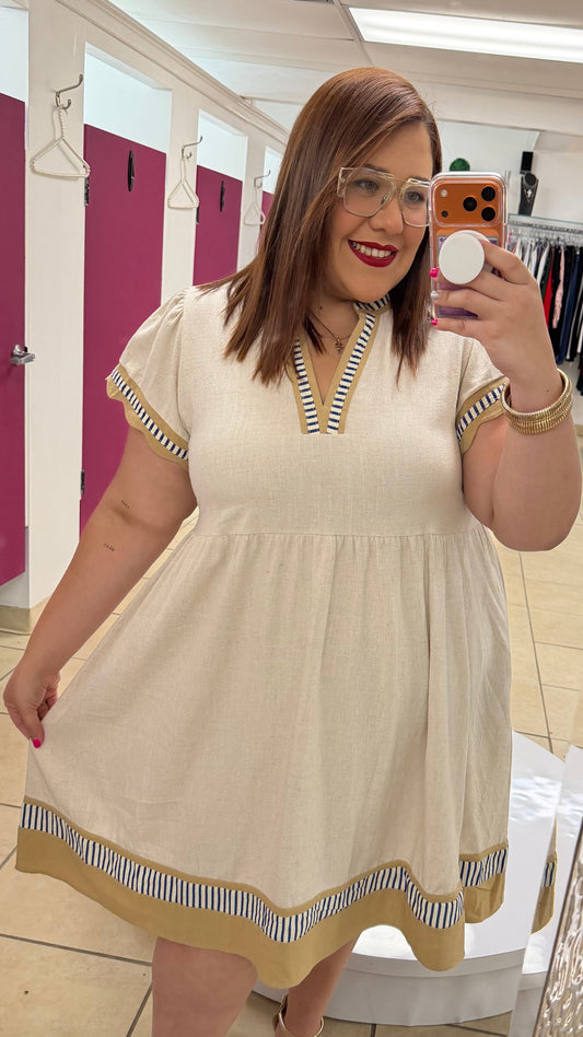 Elora - Oatmeal Dress