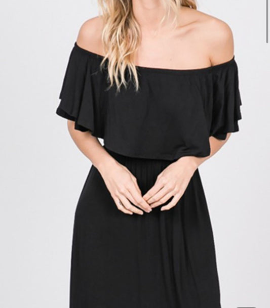 Slytherin - Black Strapless Dress