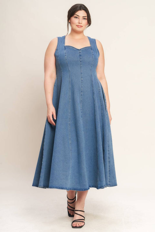 Sophie - Midi Denim Dress