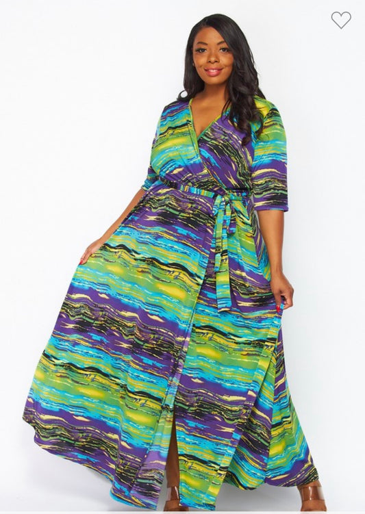 Kyami - Green Print Maxi