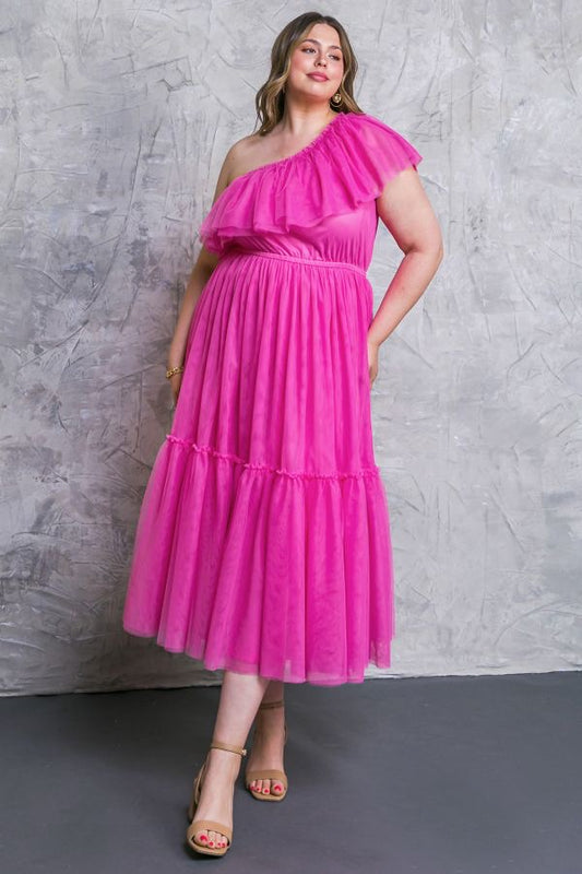 Elmina - Fuchsia Dress