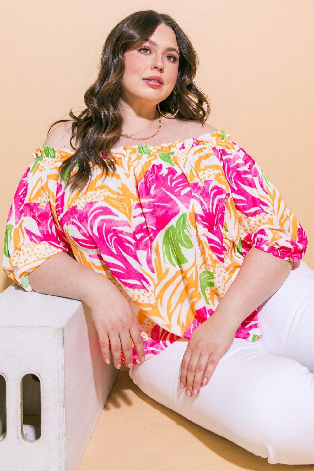 Delaney - Fuchsia Orange Blouse